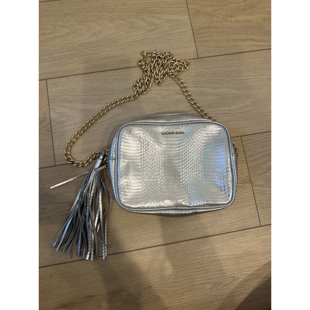 Victoria's Secret Metallic Silver Crossbody Chain Strap